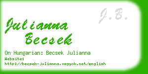 julianna becsek business card